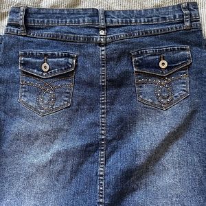 Vintage Midi Denim Skirt